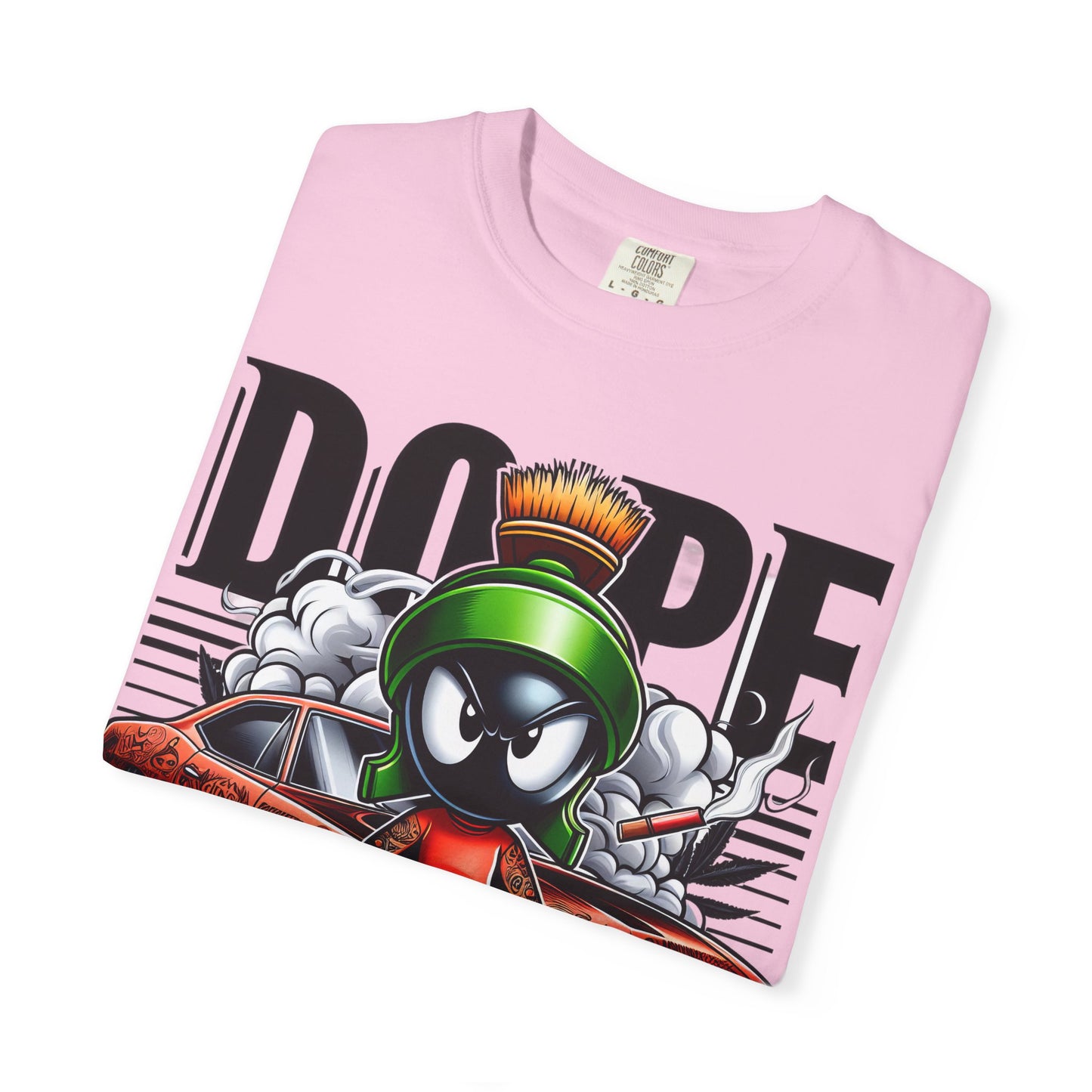 Dope Marvin the Martian Unisex T-shirt, Retro Cartoon Tee, Streetwear Top, Gift for Fans, Casual Everyday Wear, Perfect for Parties, Cannabis, 420