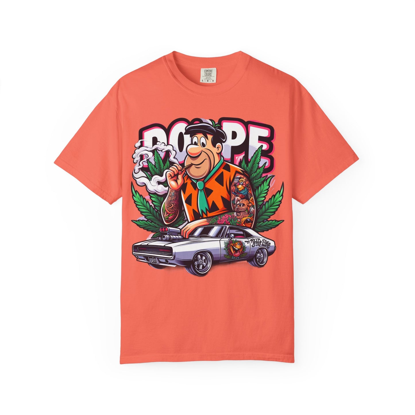Cool Retro Cartoon T-shirt, Vintage Vibe Tee, Gift for Dads, Smoky Chill Shirt, Unisex Garment-Dyed Tee, Streetwear Style, 420, Cannabis