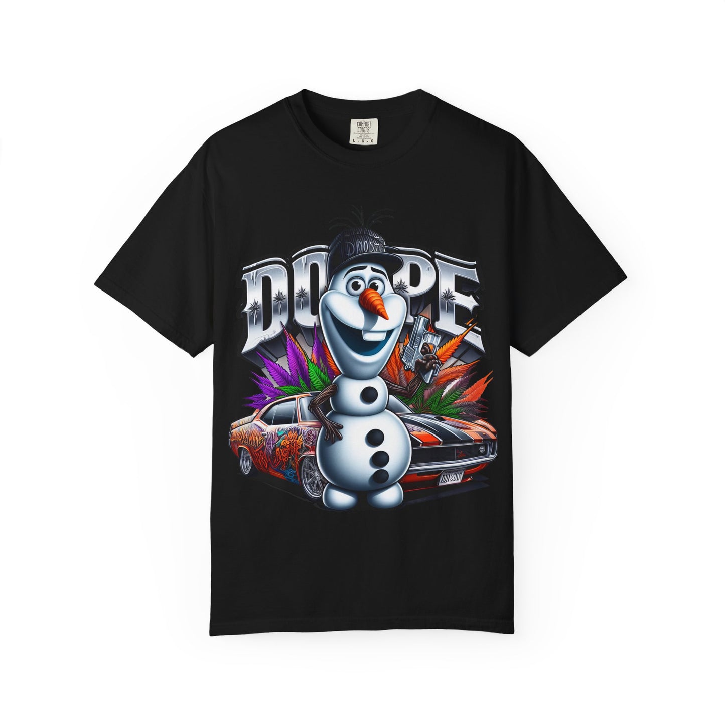 Dope Character Graphic Tee, Unisex T-Shirt for Casual Wear, Perfect Gift for Car Lovers, Cartoon Fan Apparel, Unique Statement Piece, 420, Cannabis