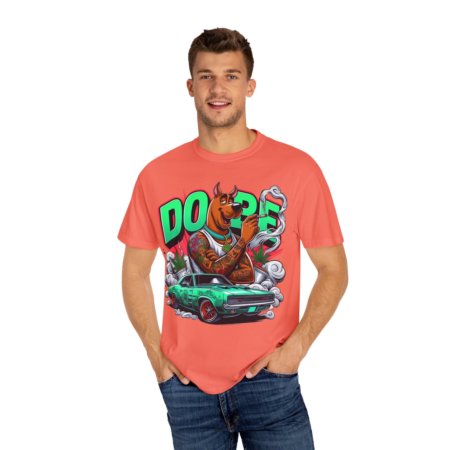 Dope Scooby-Doo Unisex T-Shirt, Cool Graphic Tee, Streetwear Shirt, Gift for Dog Lovers, Retro T-Shirt, 420, Cannabis