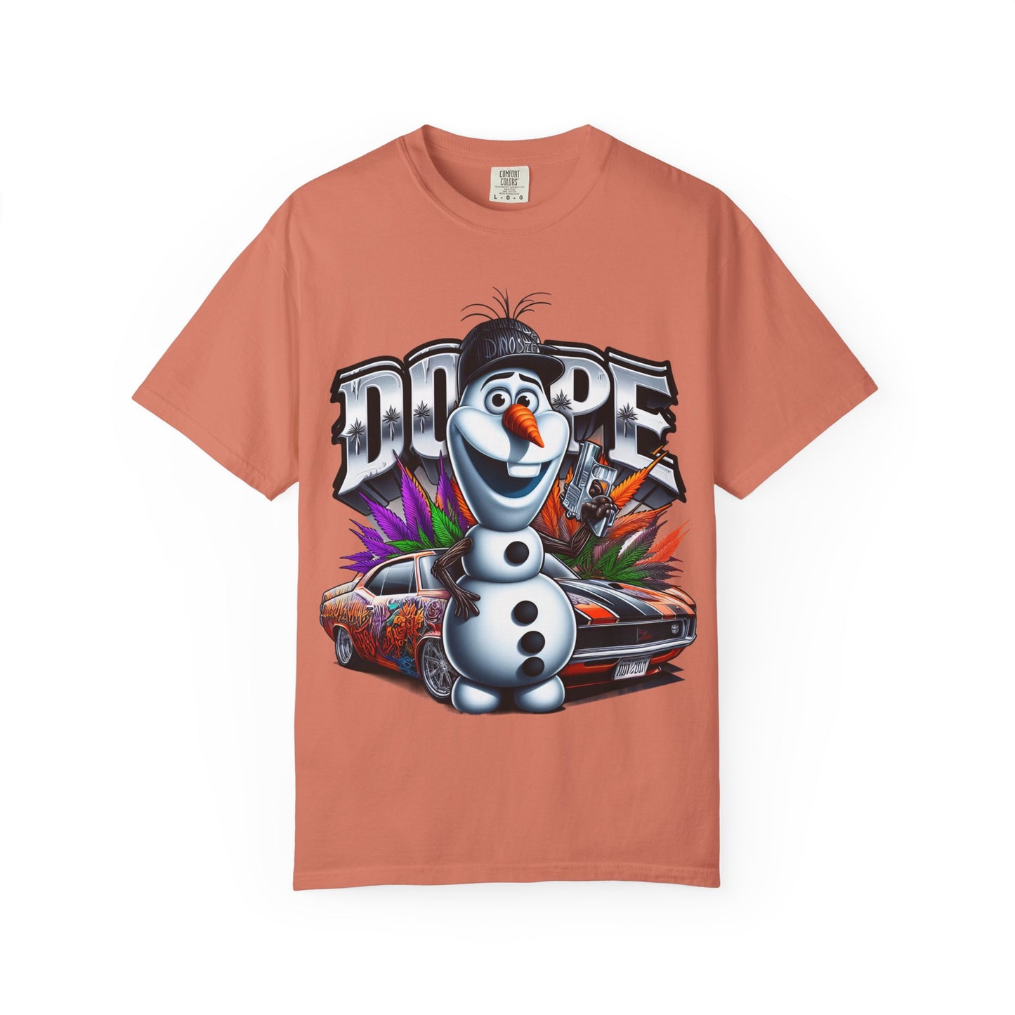 Dope Character Graphic Tee, Unisex T-Shirt for Casual Wear, Perfect Gift for Car Lovers, Cartoon Fan Apparel, Unique Statement Piece, 420, Cannabis
