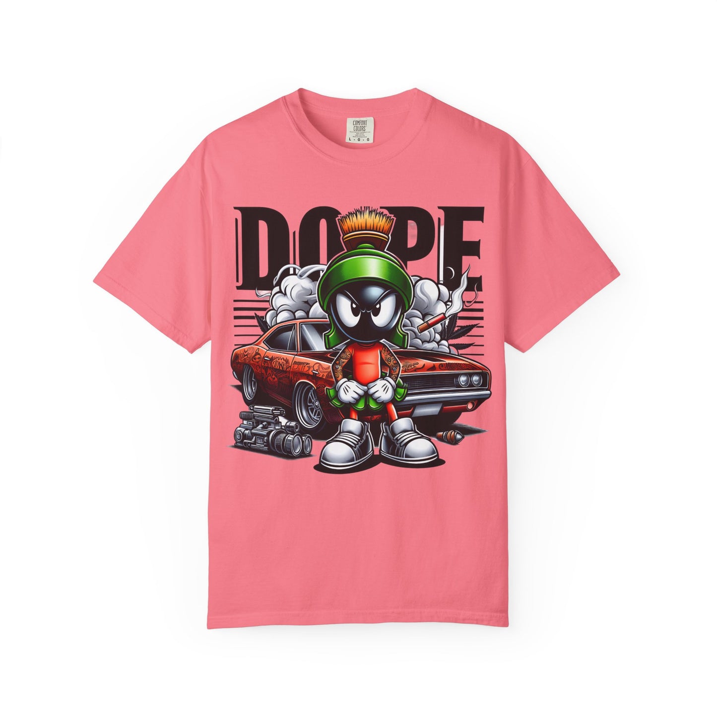 Dope Marvin the Martian Unisex T-shirt, Retro Cartoon Tee, Streetwear Top, Gift for Fans, Casual Everyday Wear, Perfect for Parties, Cannabis, 420