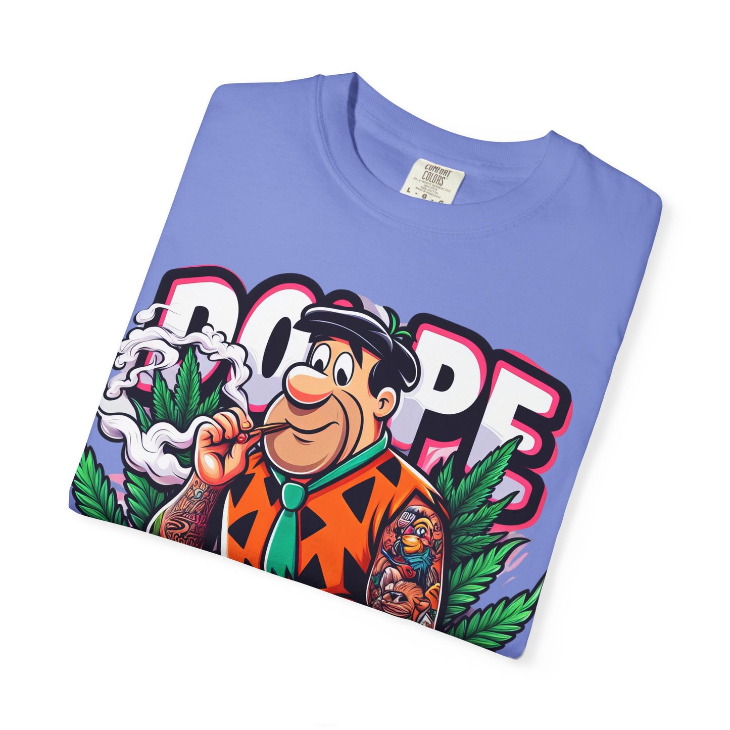 Cool Retro Cartoon T-shirt, Vintage Vibe Tee, Gift for Dads, Smoky Chill Shirt, Unisex Garment-Dyed Tee, Streetwear Style, 420, Cannabis