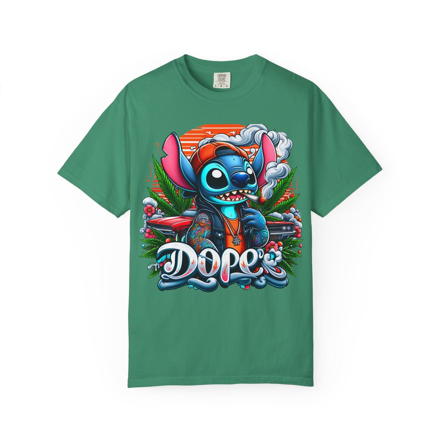 Dope Illustrated Unisex Garment-Dyed T-Shirt | Trendy Streetwear, Casual Style, Summer Fashion,