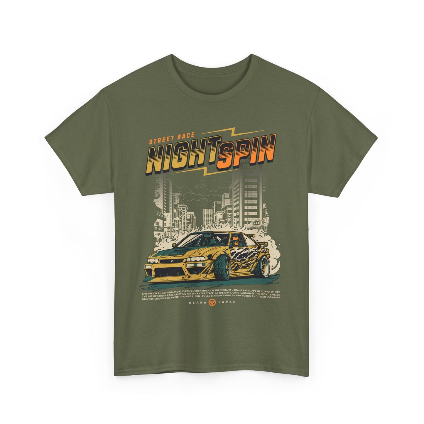 Street Race Night Spin Graphic Tee
