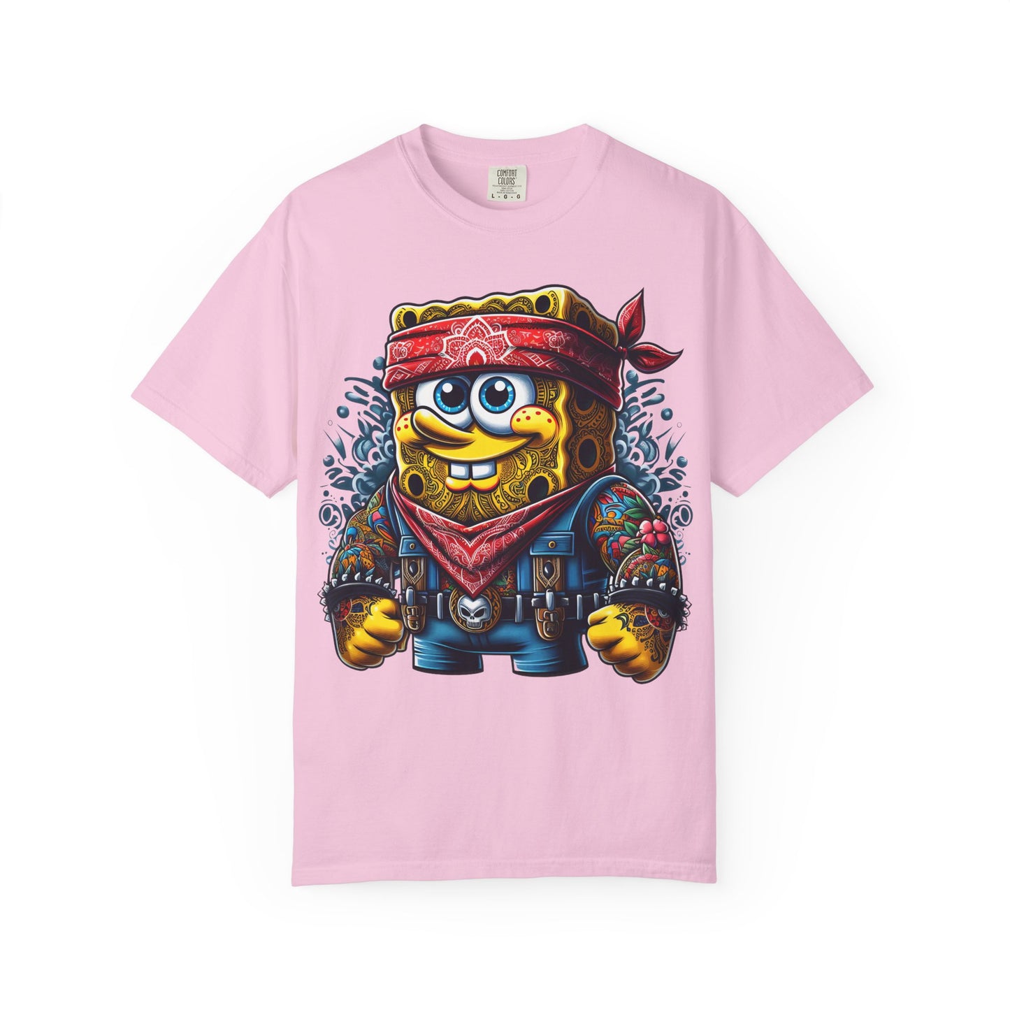 Playful Pirate SpongeBob T-Shirt, Unisex Graphic Tee, Funny Beachwear, Kids Gift, Cartoon Apparel, Summer Wear, Gift for Fans, 420, Cannabis
