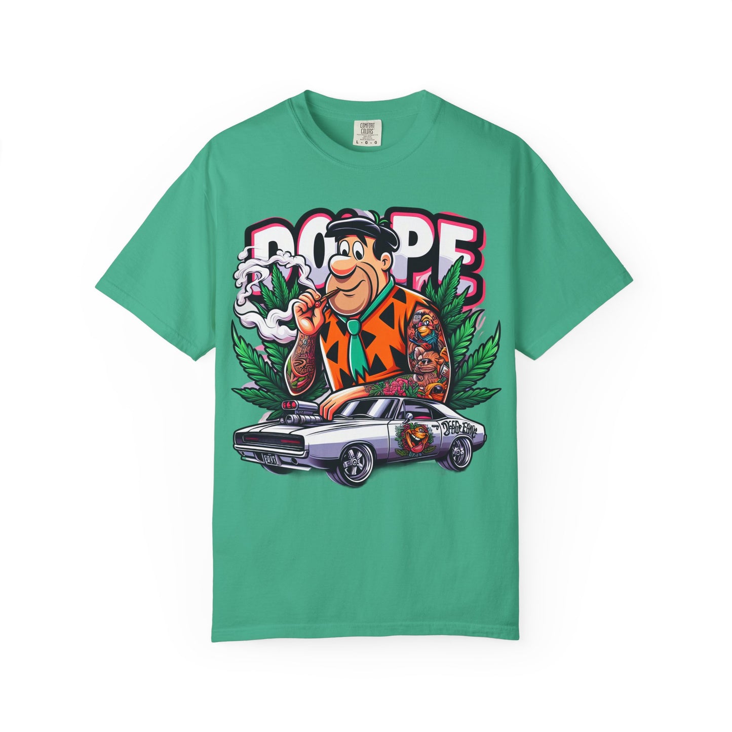 Cool Retro Cartoon T-shirt, Vintage Vibe Tee, Gift for Dads, Smoky Chill Shirt, Unisex Garment-Dyed Tee, Streetwear Style, 420, Cannabis