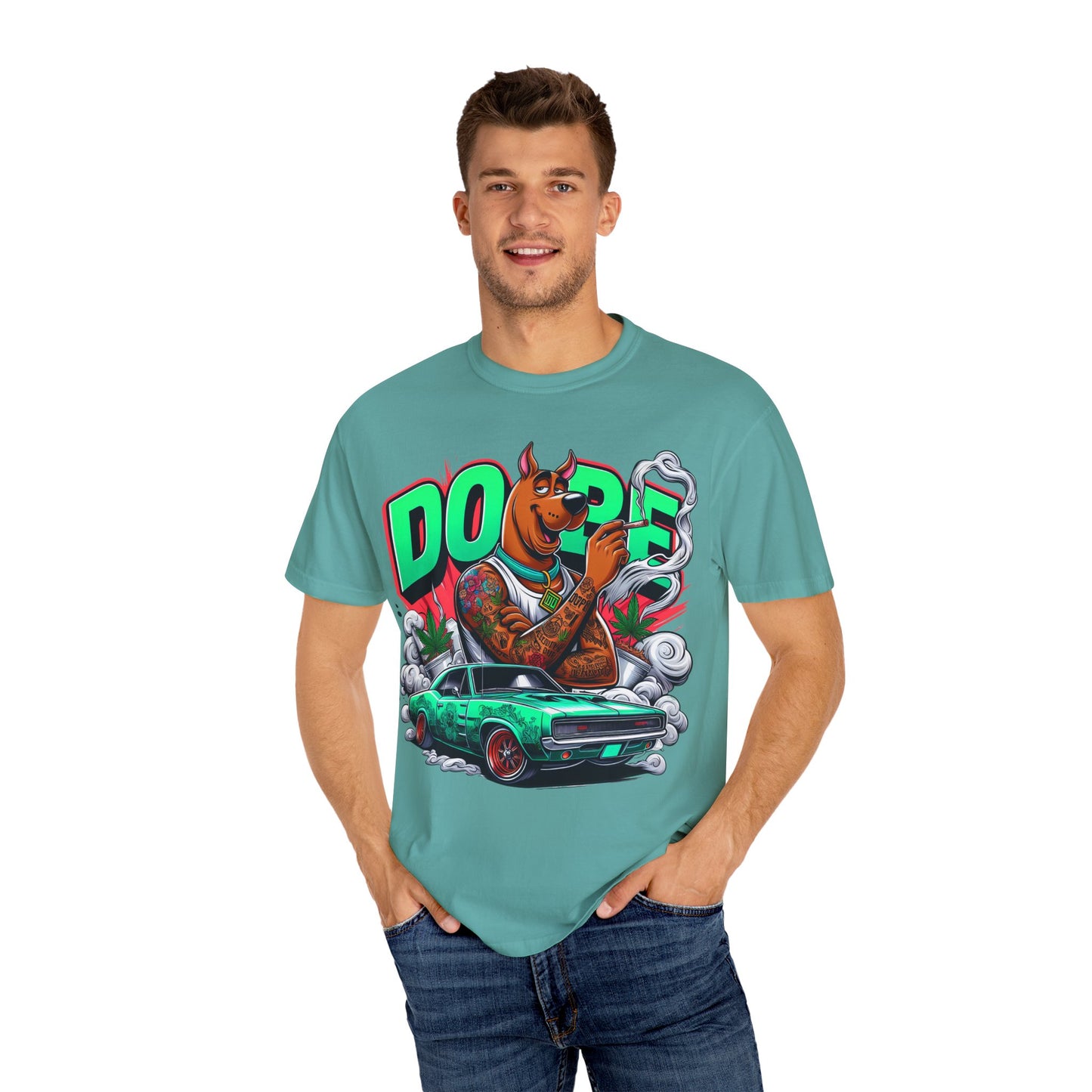 Dope Scooby-Doo Unisex T-Shirt, Cool Graphic Tee, Streetwear Shirt, Gift for Dog Lovers, Retro T-Shirt, 420, Cannabis