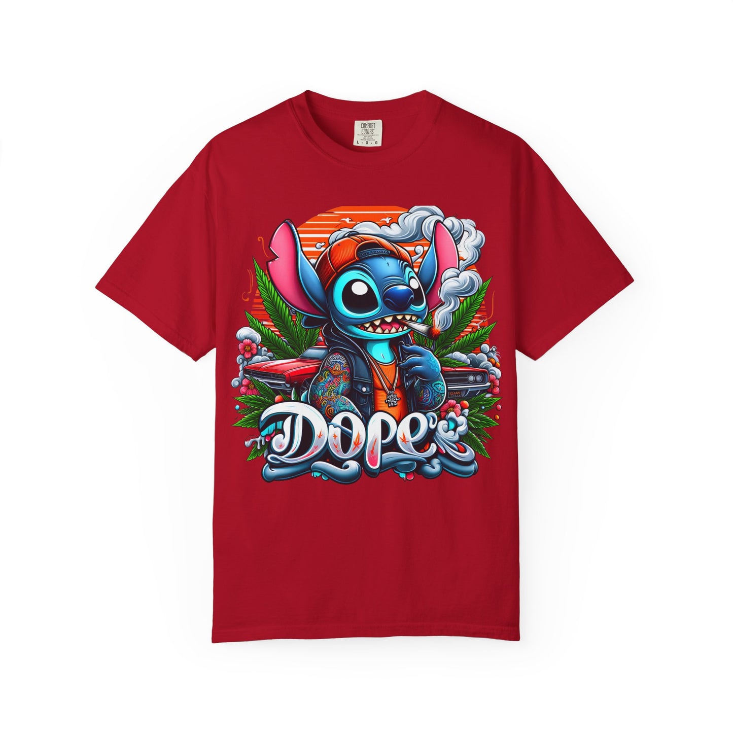 Dope Illustrated Unisex Garment-Dyed T-Shirt | Trendy Streetwear, Casual Style, Summer Fashion,