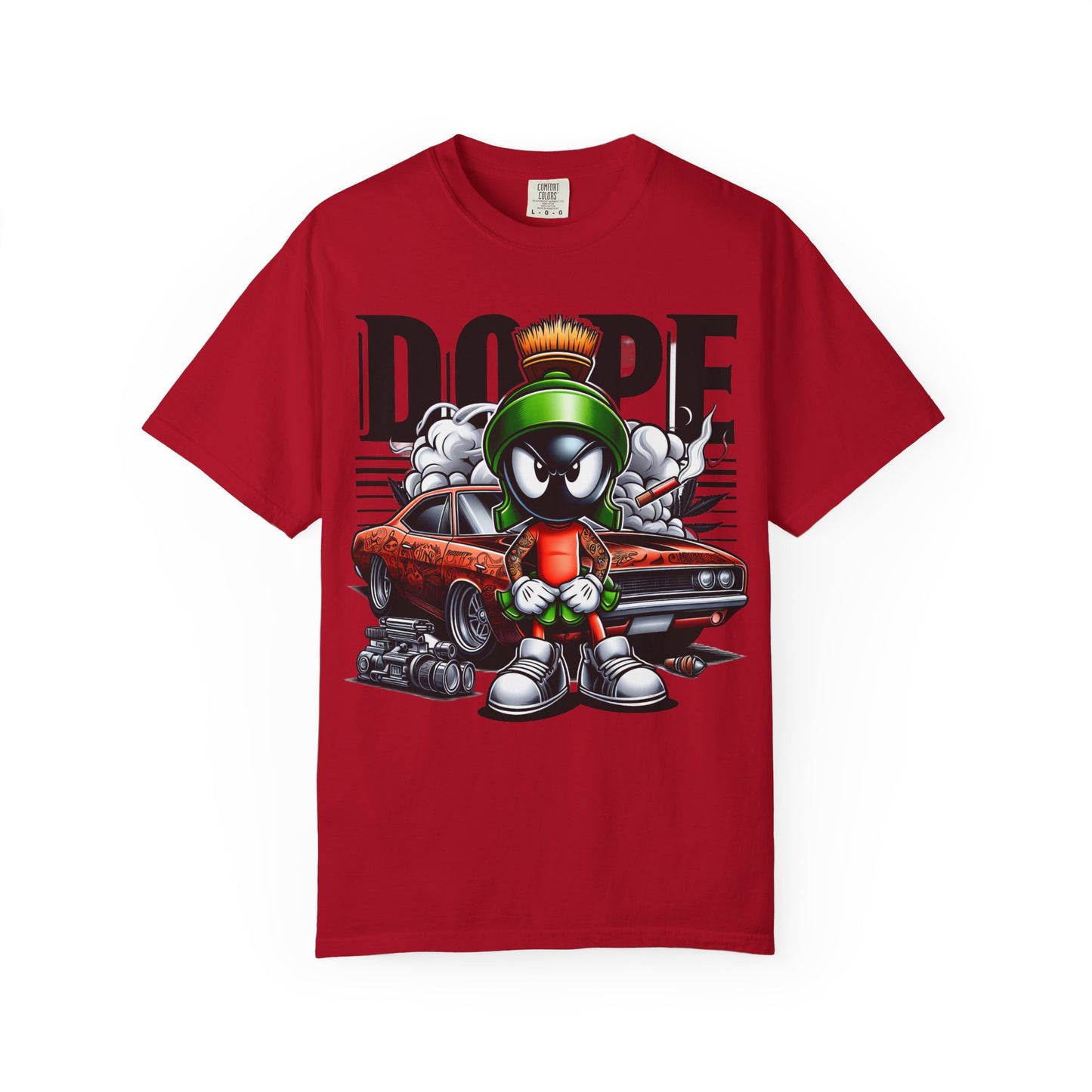 Dope Marvin the Martian Unisex T-shirt, Retro Cartoon Tee, Streetwear Top, Gift for Fans, Casual Everyday Wear, Perfect for Parties, Cannabis, 420