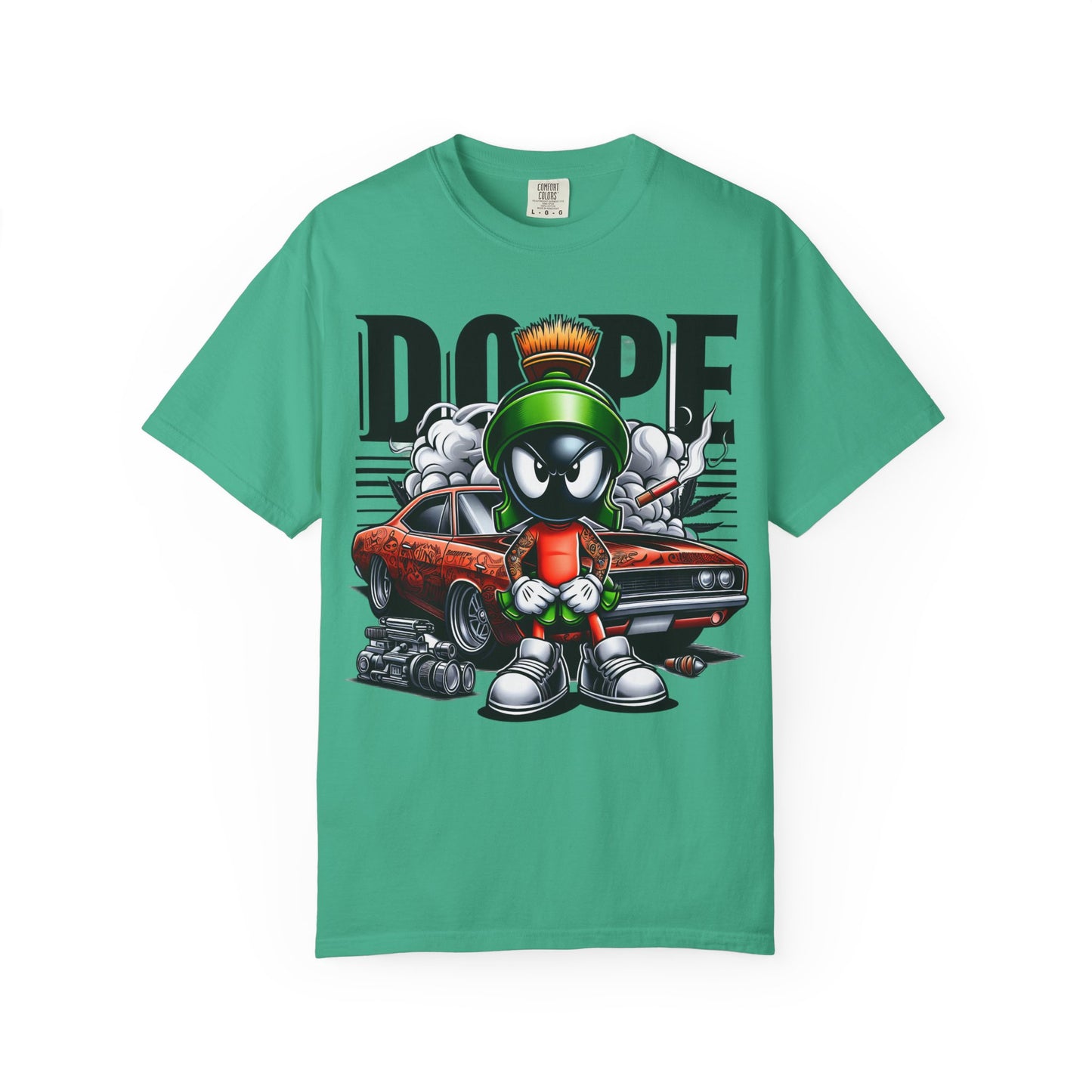 Dope Marvin the Martian Unisex T-shirt, Retro Cartoon Tee, Streetwear Top, Gift for Fans, Casual Everyday Wear, Perfect for Parties, Cannabis, 420