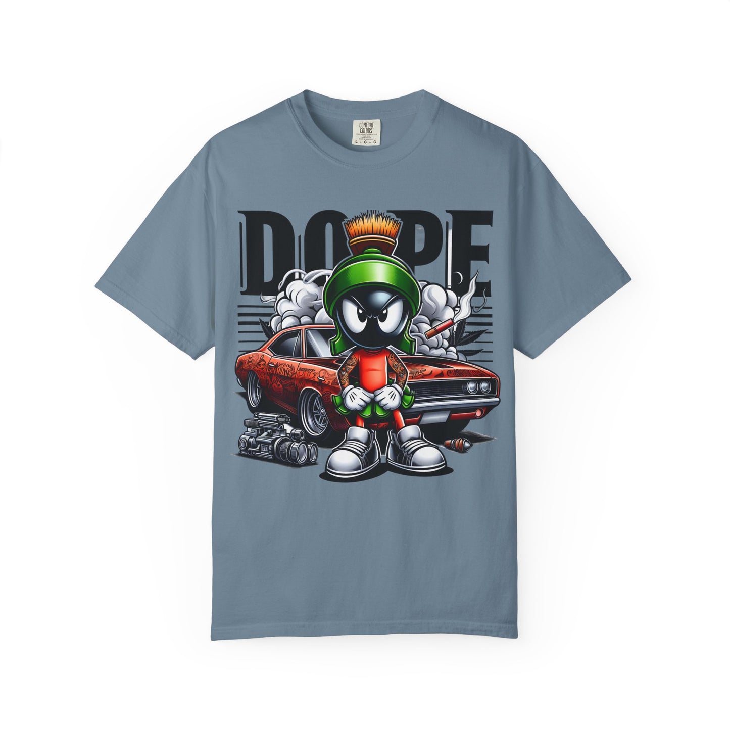 Dope Marvin the Martian Unisex T-shirt, Retro Cartoon Tee, Streetwear Top, Gift for Fans, Casual Everyday Wear, Perfect for Parties, Cannabis, 420