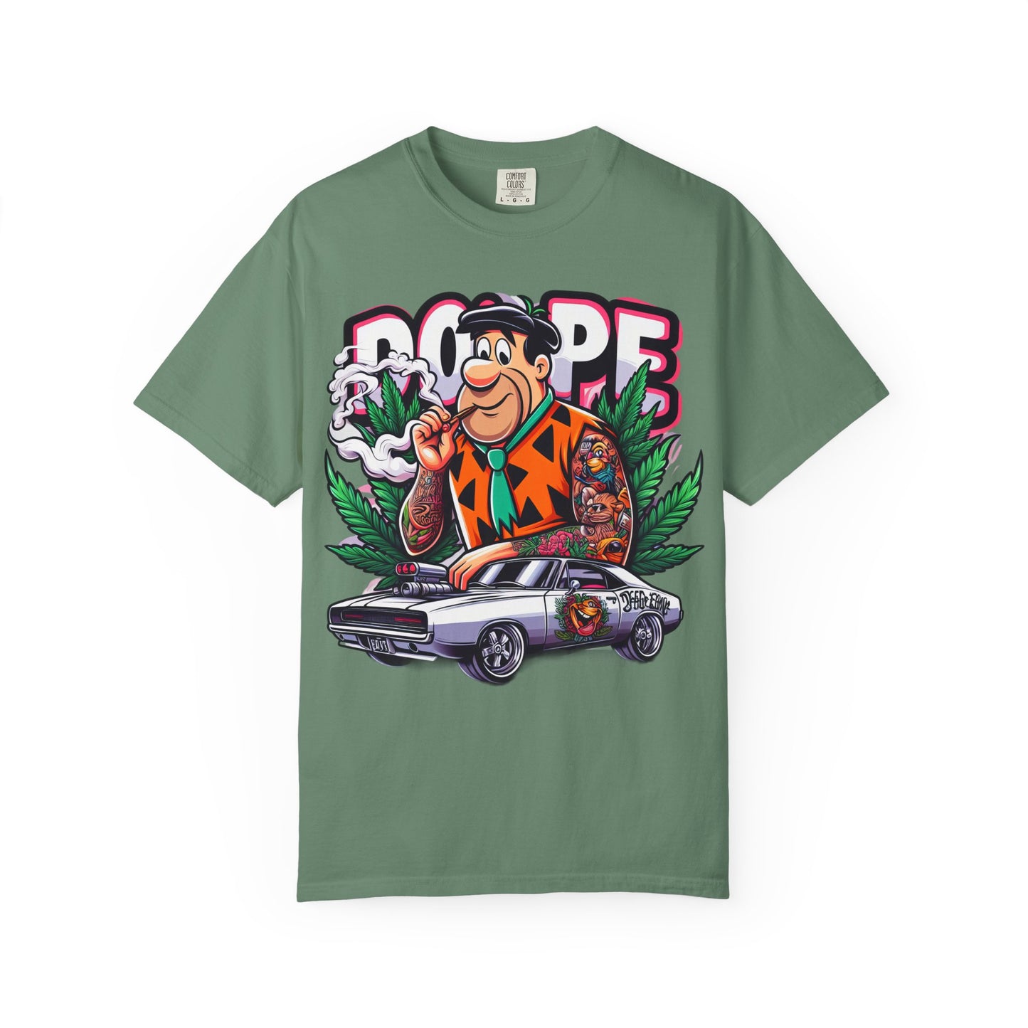 Cool Retro Cartoon T-shirt, Vintage Vibe Tee, Gift for Dads, Smoky Chill Shirt, Unisex Garment-Dyed Tee, Streetwear Style, 420, Cannabis