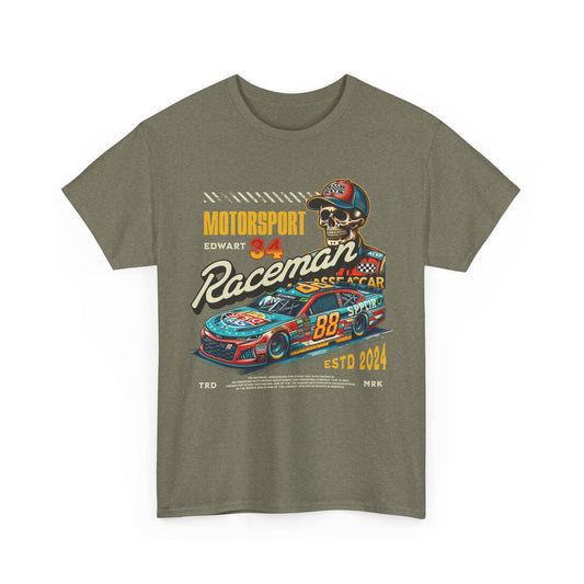 Unisex Heavy Cotton Racing Tee - Motorsport Fan Apparel, Vintage Car Shirt, Dad Gift, Race Day Outfit, NASCAR Driving Shirt