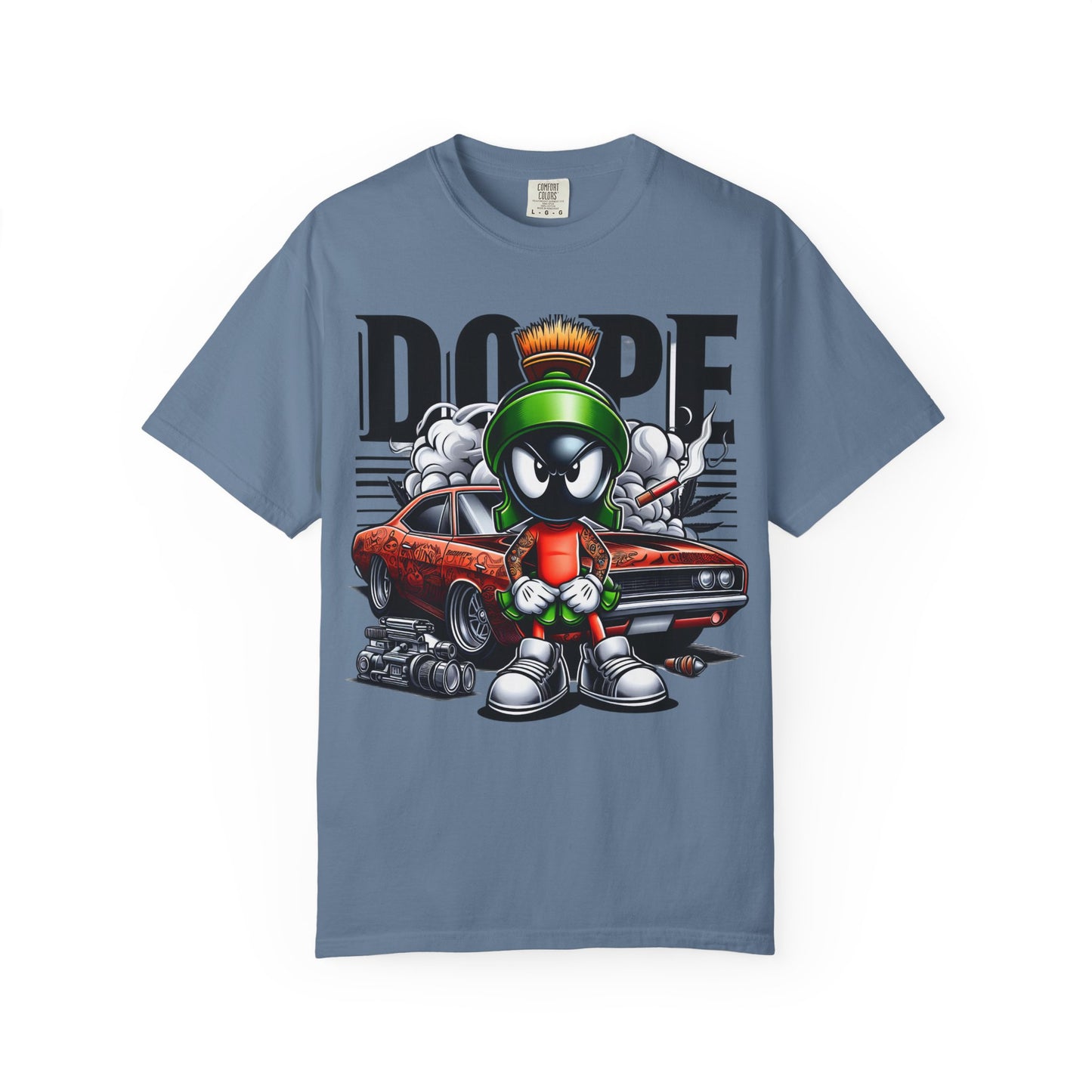 Dope Marvin the Martian Unisex T-shirt, Retro Cartoon Tee, Streetwear Top, Gift for Fans, Casual Everyday Wear, Perfect for Parties, Cannabis, 420