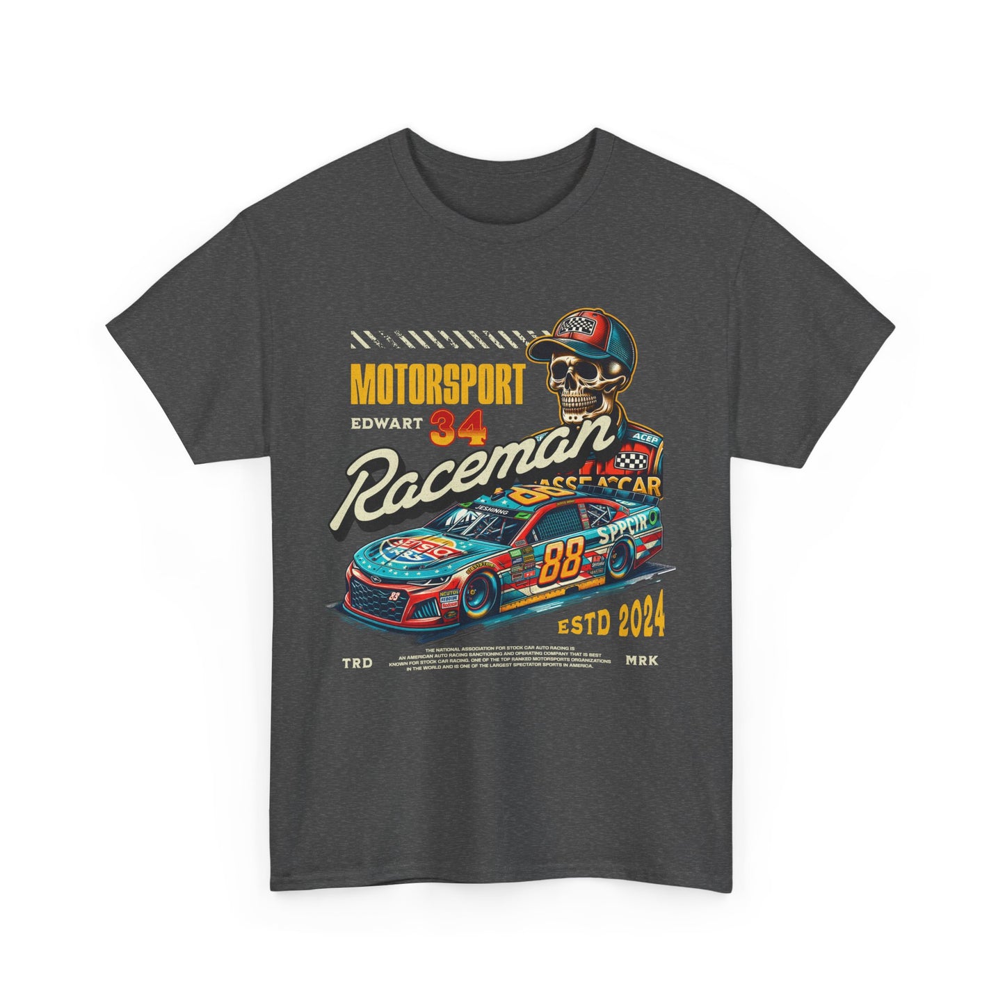 Unisex Heavy Cotton Racing Tee - Motorsport Fan Apparel, Vintage Car Shirt, Dad Gift, Race Day Outfit, NASCAR Driving Shirt