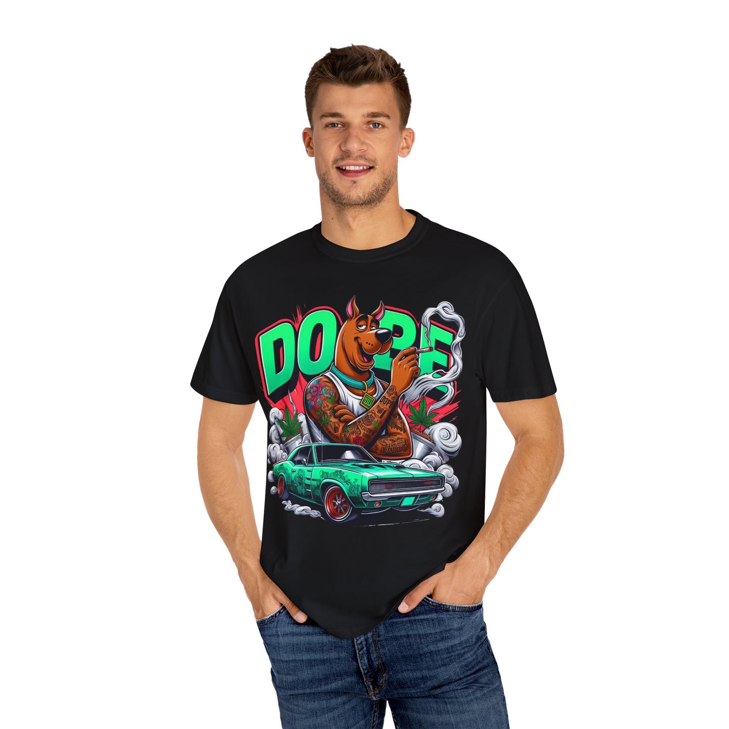 Dope Scooby-Doo Unisex T-Shirt, Cool Graphic Tee, Streetwear Shirt, Gift for Dog Lovers, Retro T-Shirt, 420, Cannabis