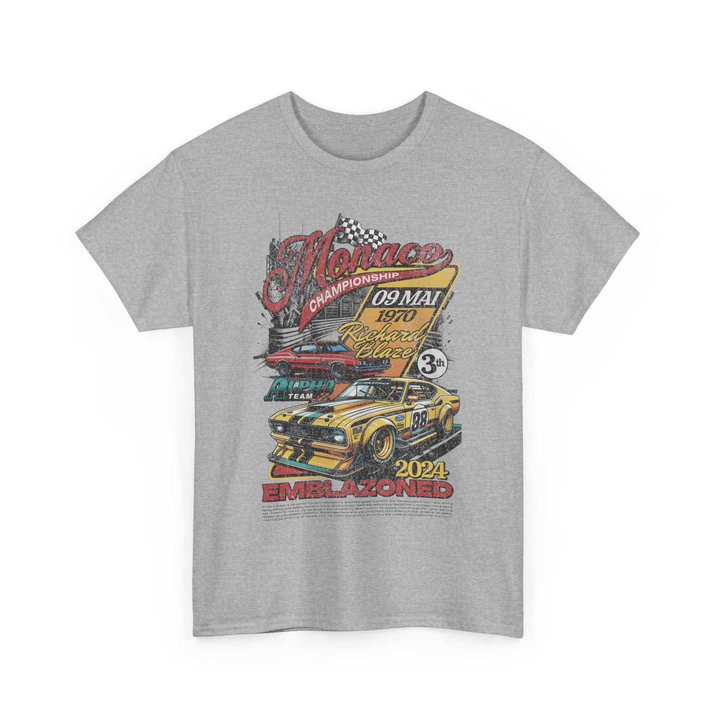 Vintage Racing Graphic Tee, Nostalgic Car T-Shirt, Unisex Heavy Cotton Tee, Gift for Gearheads, Retro Auto Lovers