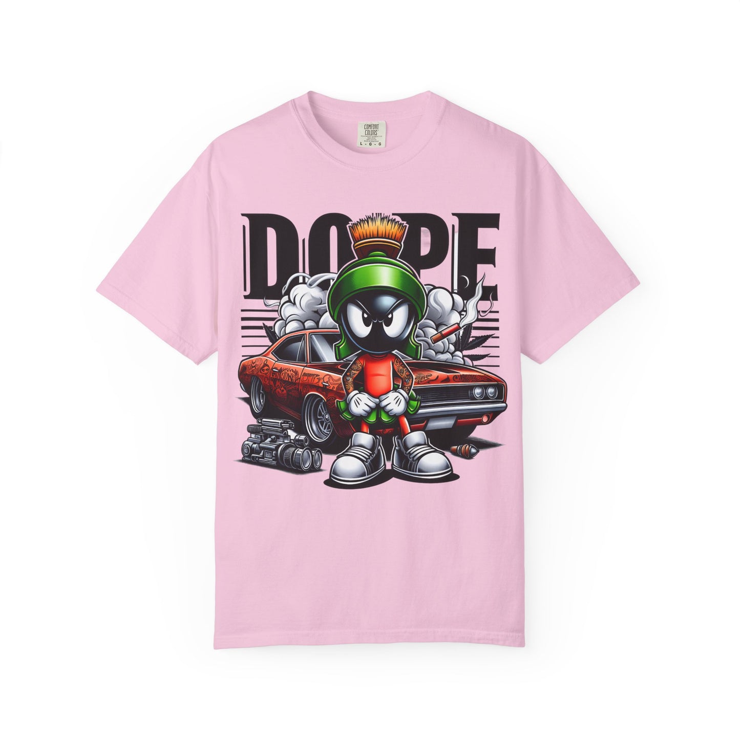 Dope Marvin the Martian Unisex T-shirt, Retro Cartoon Tee, Streetwear Top, Gift for Fans, Casual Everyday Wear, Perfect for Parties, Cannabis, 420