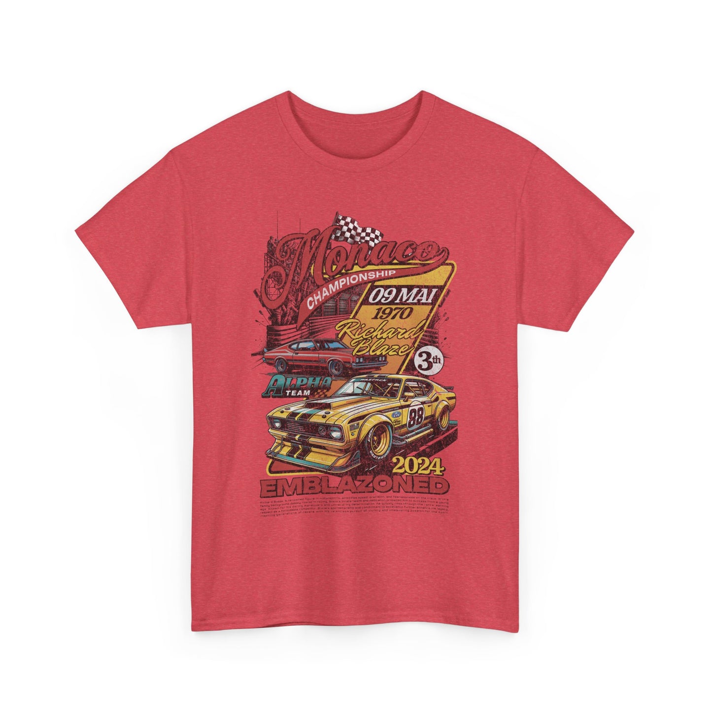 Vintage Racing Graphic Tee, Nostalgic Car T-Shirt, Unisex Heavy Cotton Tee, Gift for Gearheads, Retro Auto Lovers