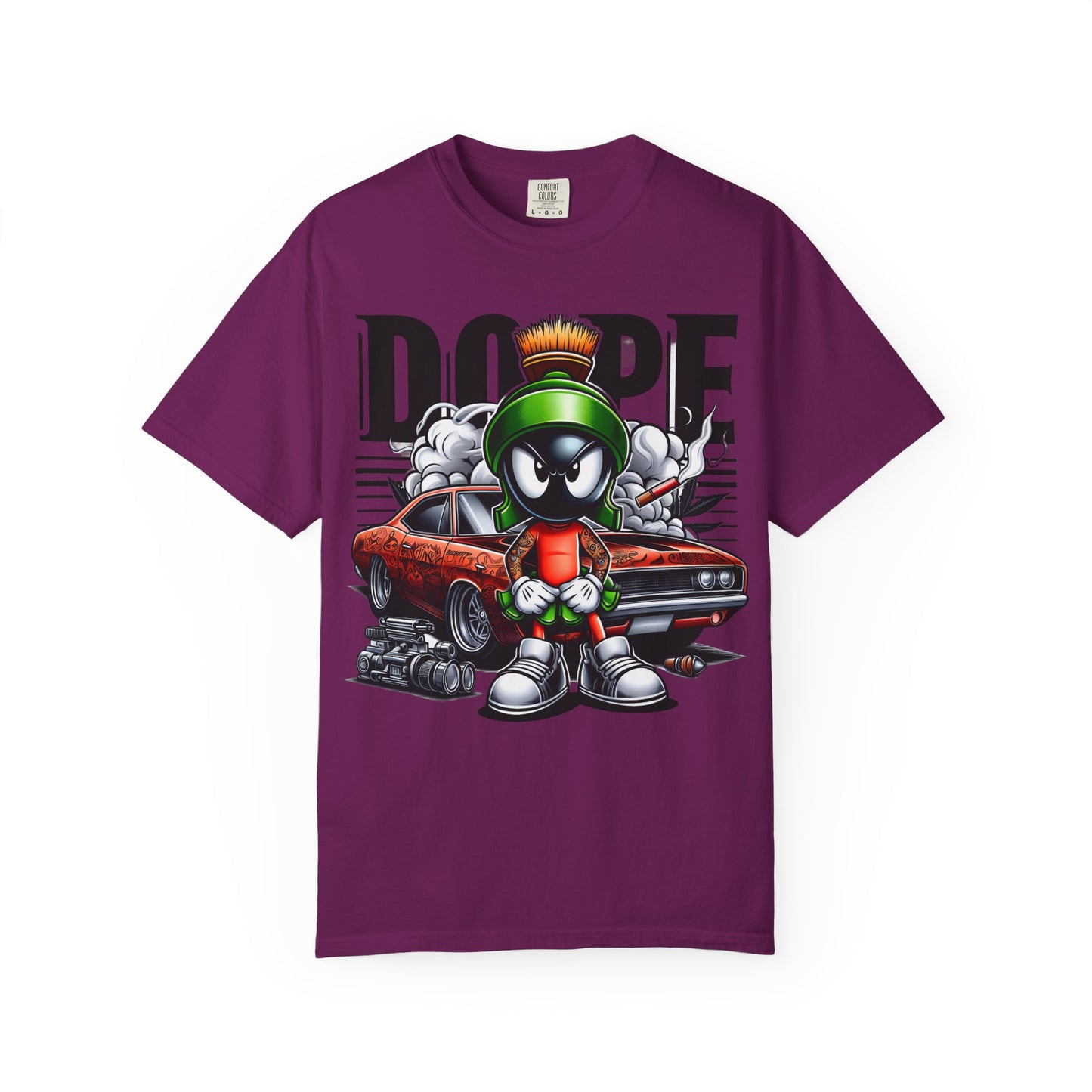 Dope Marvin the Martian Unisex T-shirt, Retro Cartoon Tee, Streetwear Top, Gift for Fans, Casual Everyday Wear, Perfect for Parties, Cannabis, 420