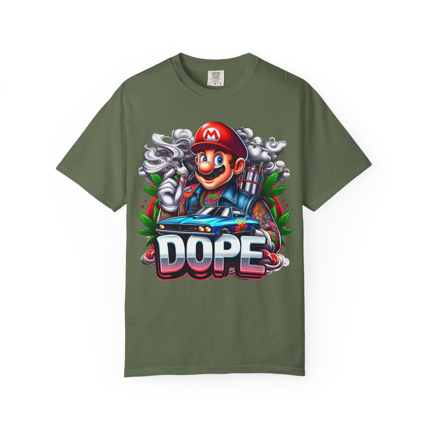 Dope Graphic Tee | Unisex Garment-Dyed T-shirt, Retro Gamer Shirt, Cute Gift for Gamers, Streetwear, Hip Hop Fashion, 420, Cannabis