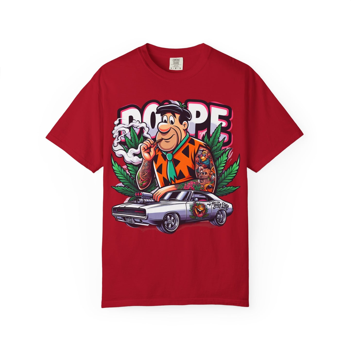 Cool Retro Cartoon T-shirt, Vintage Vibe Tee, Gift for Dads, Smoky Chill Shirt, Unisex Garment-Dyed Tee, Streetwear Style, 420, Cannabis