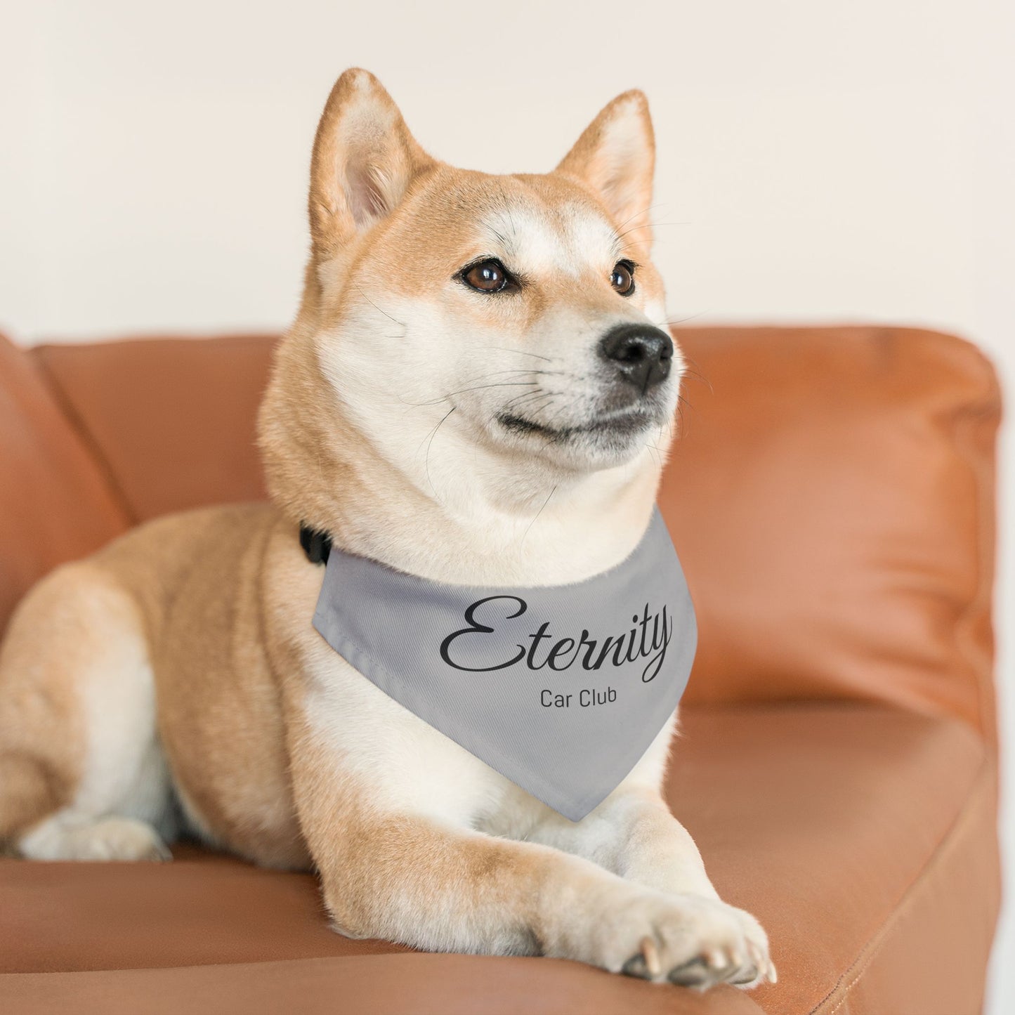 Stylish Pet Bandana Collar - Eternity Car Club Design for Dog Fashion Lovers