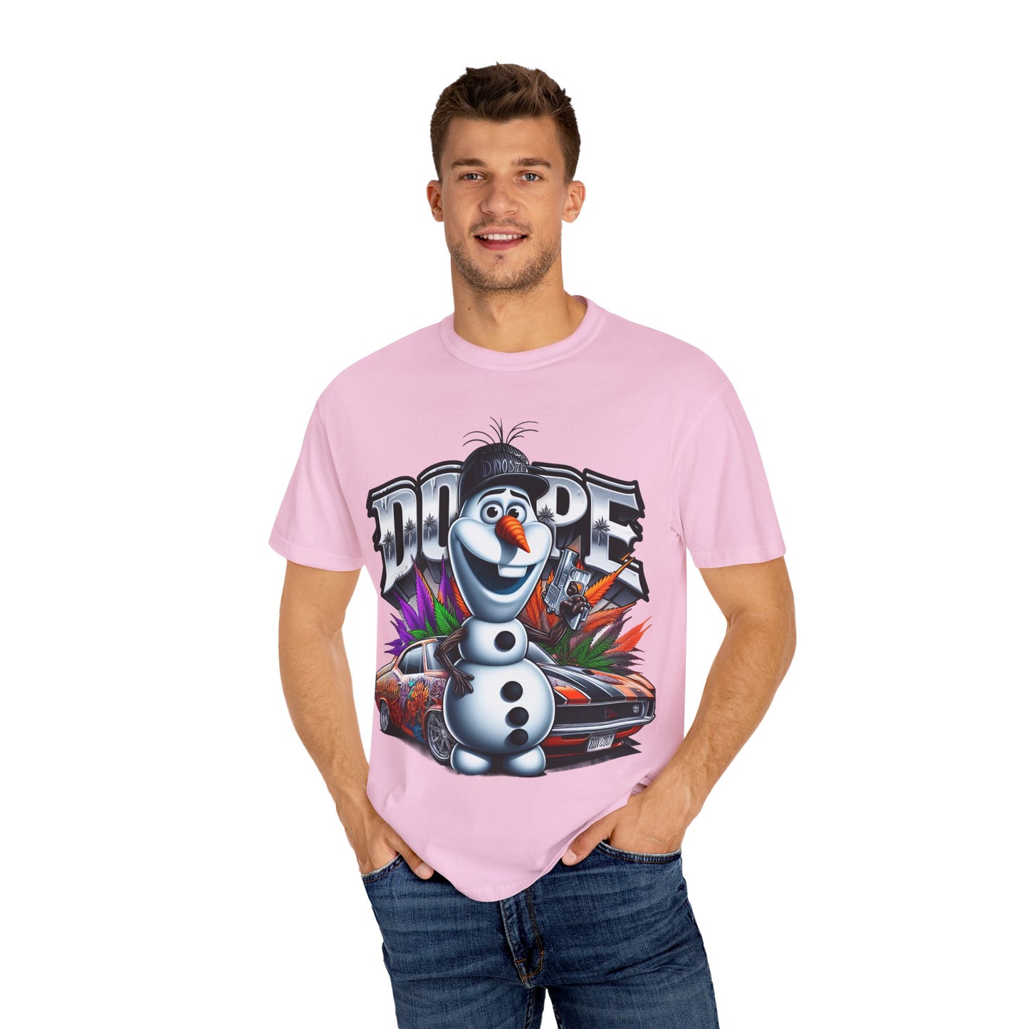 Dope Character Graphic Tee, Unisex T-Shirt for Casual Wear, Perfect Gift for Car Lovers, Cartoon Fan Apparel, Unique Statement Piece, 420, Cannabis