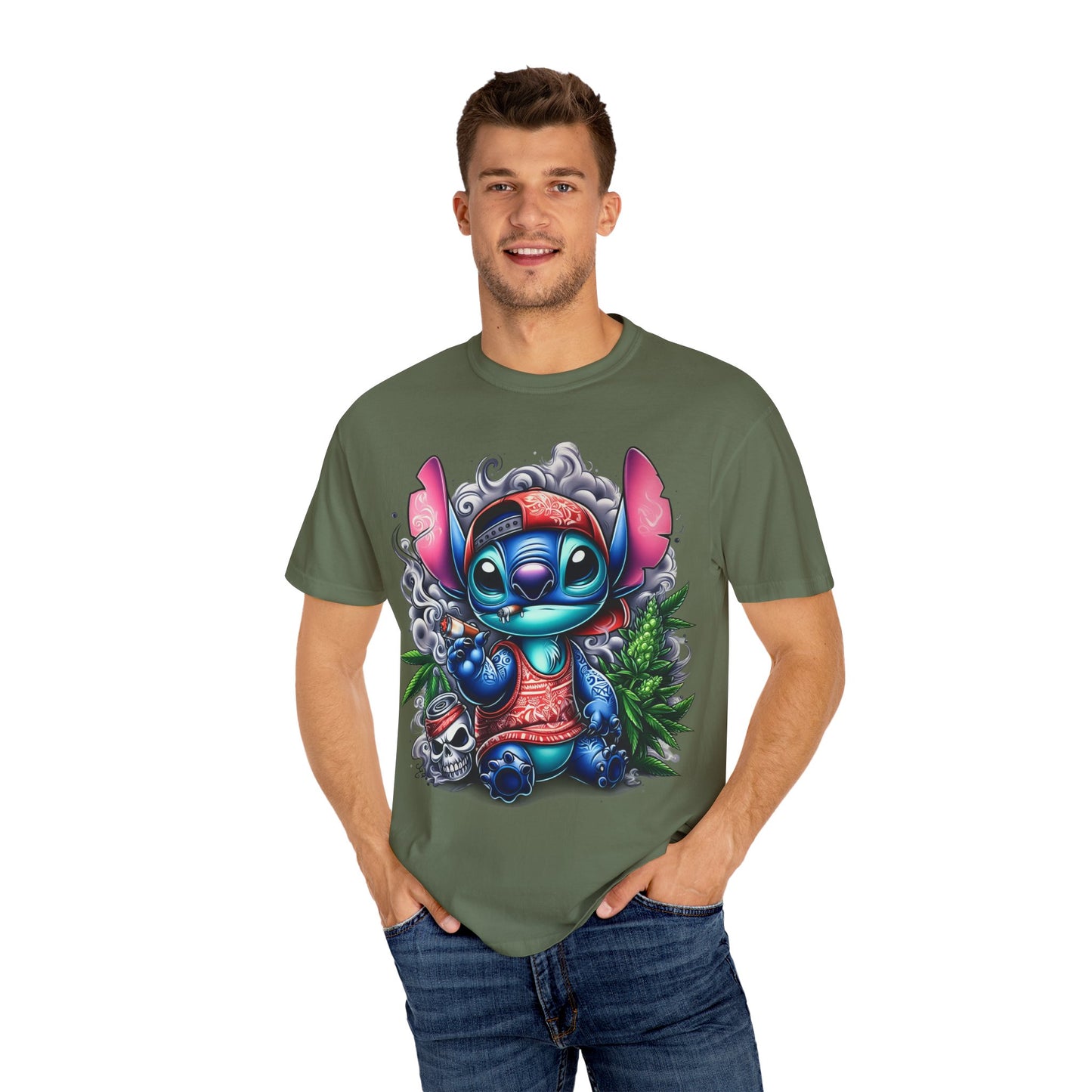 Vibrant Cartoon Character T-shirt, Fun Unisex Tee, Casual Streetwear, Gift for Teens, Summer Wardrobe Essential, Cannabis, 420