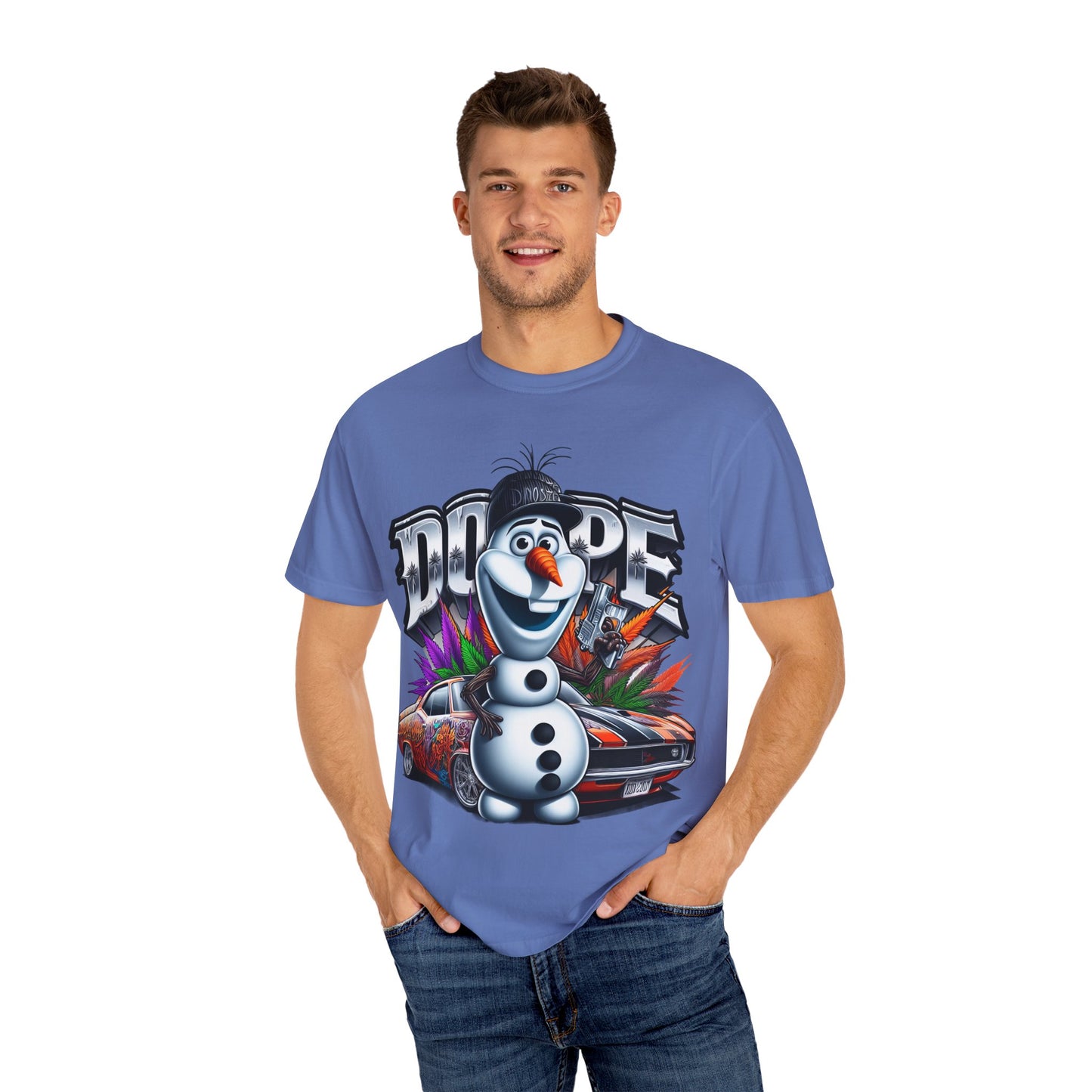 Dope Character Graphic Tee, Unisex T-Shirt for Casual Wear, Perfect Gift for Car Lovers, Cartoon Fan Apparel, Unique Statement Piece, 420, Cannabis