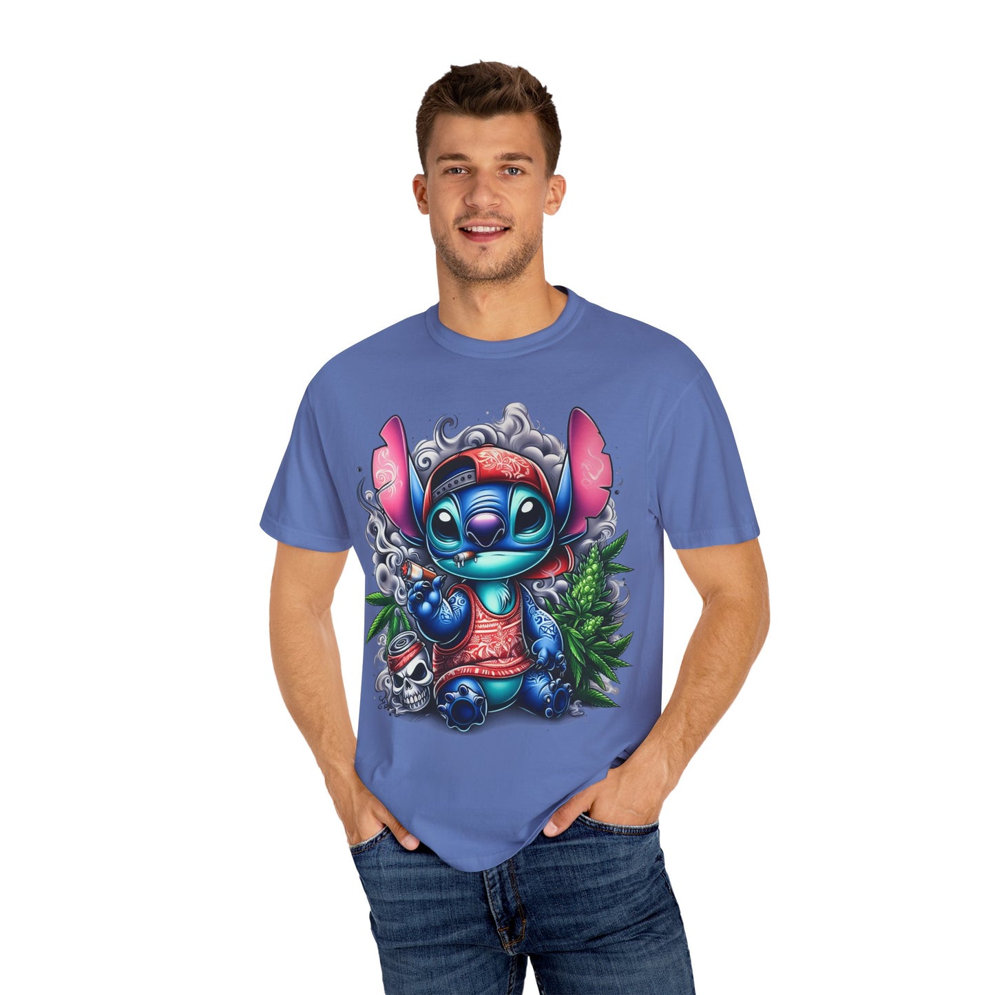 Vibrant Cartoon Character T-shirt, Fun Unisex Tee, Casual Streetwear, Gift for Teens, Summer Wardrobe Essential, Cannabis, 420