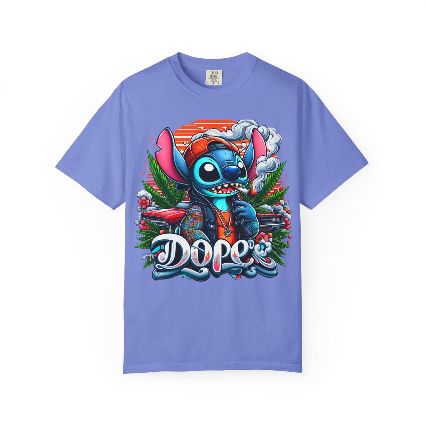 Dope Illustrated Unisex Garment-Dyed T-Shirt | Trendy Streetwear, Casual Style, Summer Fashion,