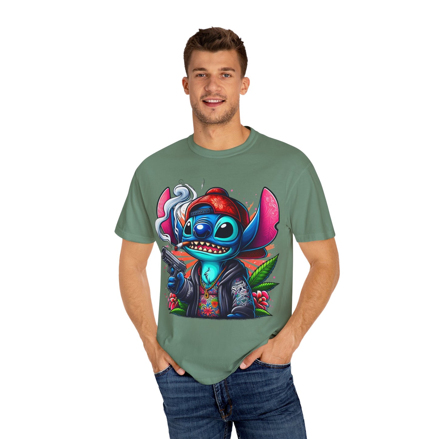 Vibrant Cartoon Graphic Tee, Unisex T-shirt, Casual Wear, Streetwear Style, Summer Fashion, Gift for Friends, Cannabis, 420