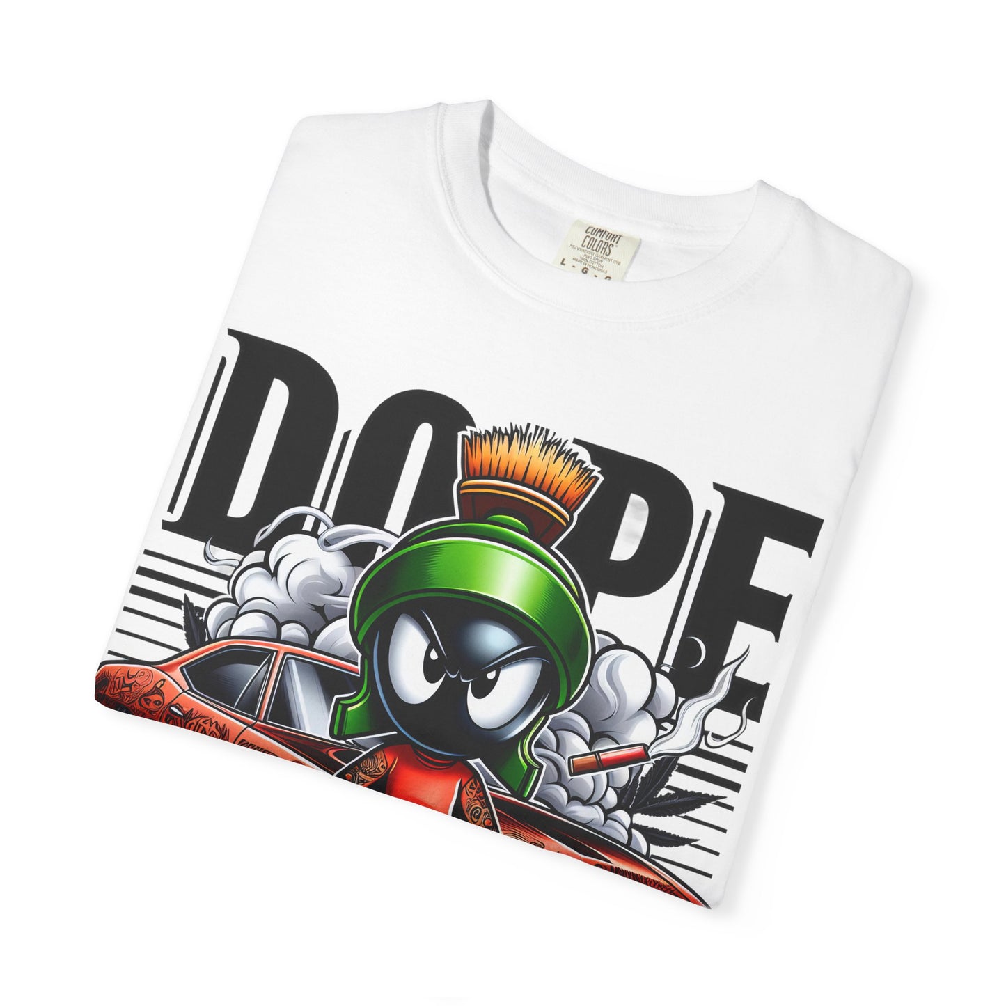 Dope Marvin the Martian Unisex T-shirt, Retro Cartoon Tee, Streetwear Top, Gift for Fans, Casual Everyday Wear, Perfect for Parties, Cannabis, 420