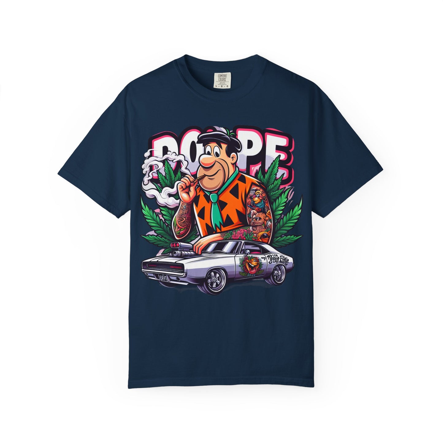 Cool Retro Cartoon T-shirt, Vintage Vibe Tee, Gift for Dads, Smoky Chill Shirt, Unisex Garment-Dyed Tee, Streetwear Style, 420, Cannabis