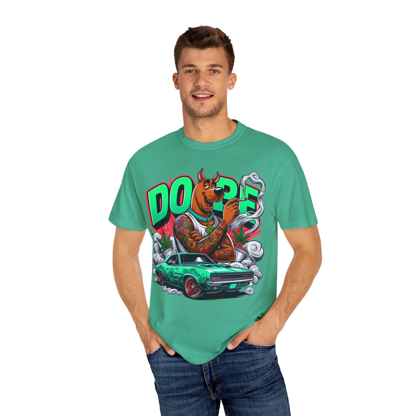 Dope Scooby-Doo Unisex T-Shirt, Cool Graphic Tee, Streetwear Shirt, Gift for Dog Lovers, Retro T-Shirt, 420, Cannabis