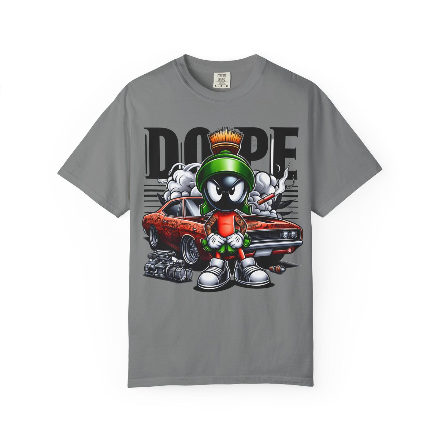 Dope Marvin the Martian Unisex T-shirt, Retro Cartoon Tee, Streetwear Top, Gift for Fans, Casual Everyday Wear, Perfect for Parties, Cannabis, 420