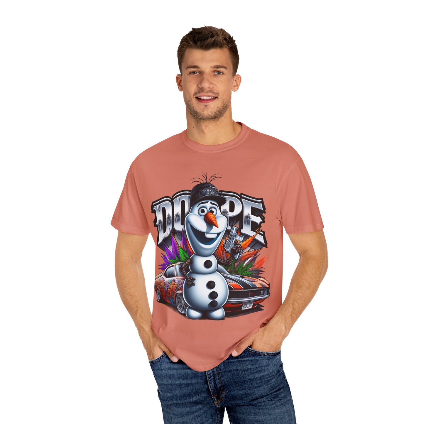 Dope Character Graphic Tee, Unisex T-Shirt for Casual Wear, Perfect Gift for Car Lovers, Cartoon Fan Apparel, Unique Statement Piece, 420, Cannabis