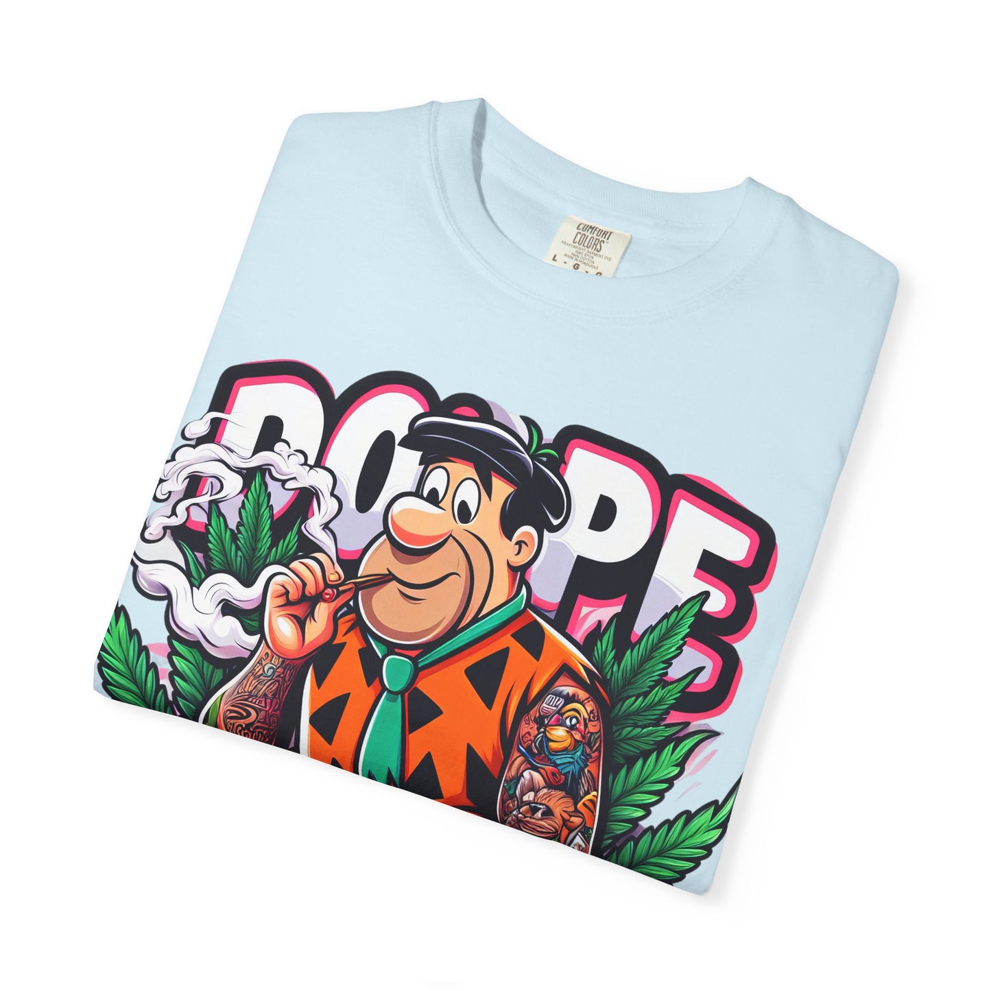 Cool Retro Cartoon T-shirt, Vintage Vibe Tee, Gift for Dads, Smoky Chill Shirt, Unisex Garment-Dyed Tee, Streetwear Style, 420, Cannabis