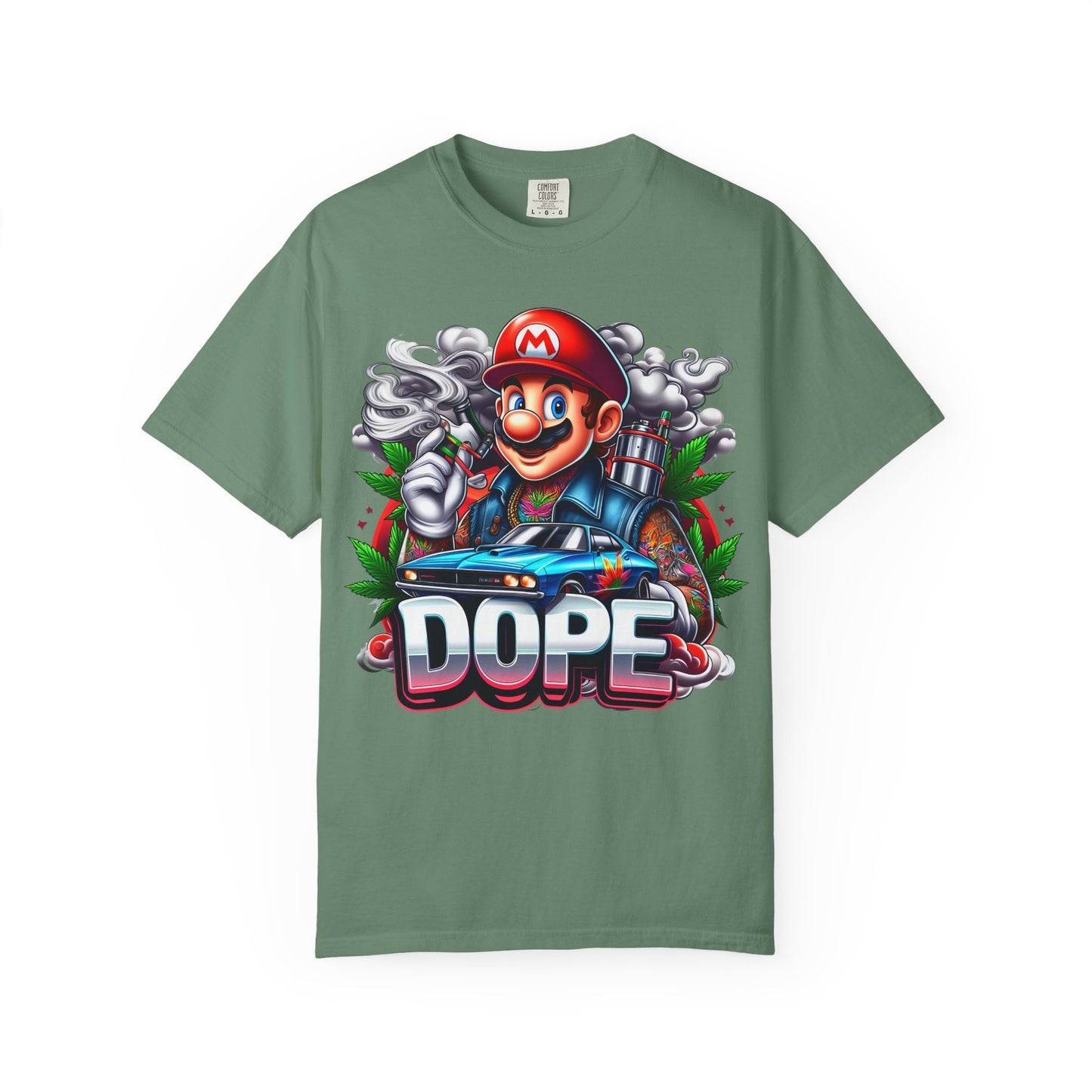 Dope Graphic Tee | Unisex Garment-Dyed T-shirt, Retro Gamer Shirt, Cute Gift for Gamers, Streetwear, Hip Hop Fashion, 420, Cannabis