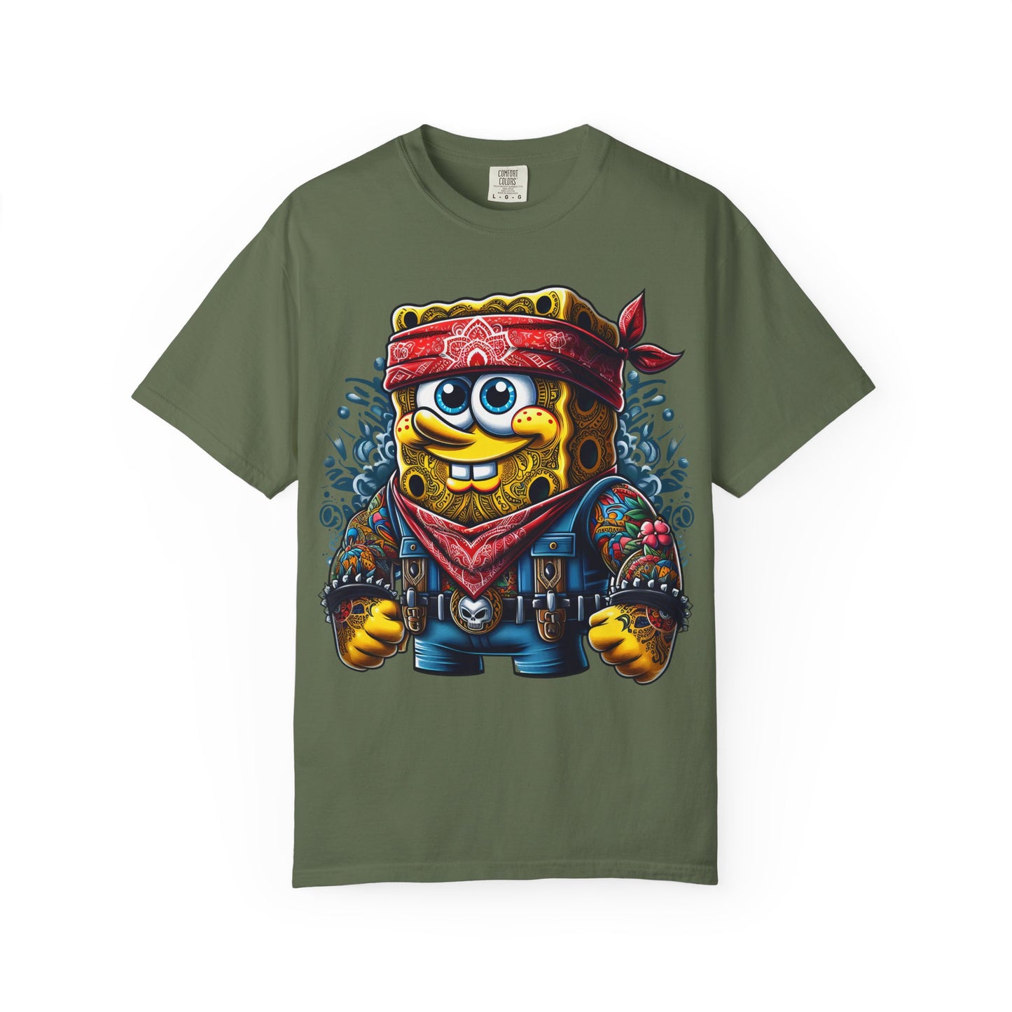 Playful Pirate SpongeBob T-Shirt, Unisex Graphic Tee, Funny Beachwear, Kids Gift, Cartoon Apparel, Summer Wear, Gift for Fans, 420, Cannabis