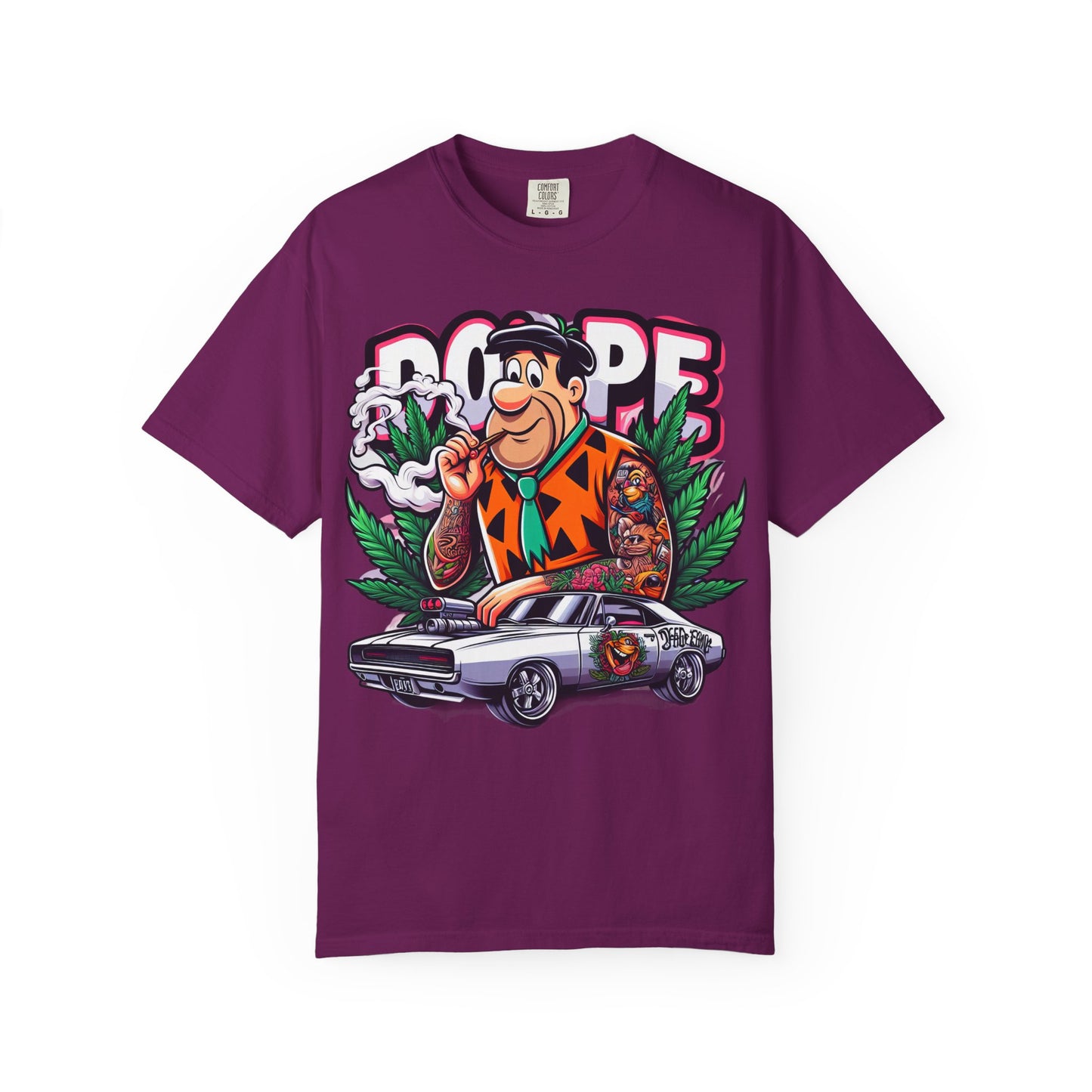 Cool Retro Cartoon T-shirt, Vintage Vibe Tee, Gift for Dads, Smoky Chill Shirt, Unisex Garment-Dyed Tee, Streetwear Style, 420, Cannabis